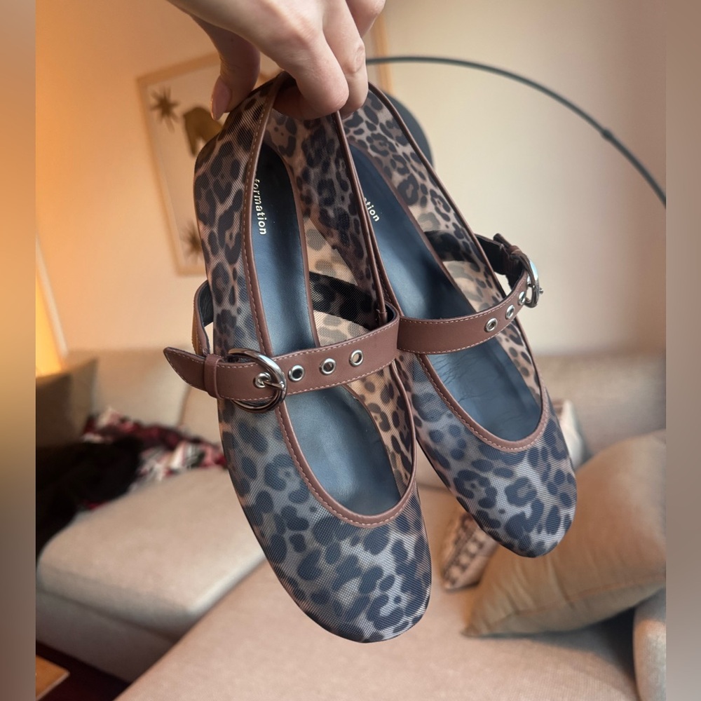 Reformation Bethany Ballet Flats - Leopard - 9.5